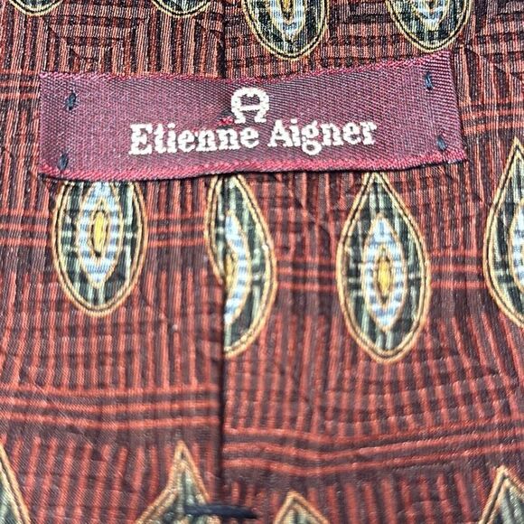 Etienne Aigner 100% Silk Made in USA Tie Necktie - Picture 4 of 5